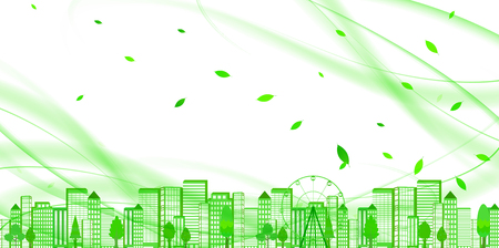 Fresh green eco curve backgroundのイラスト素材