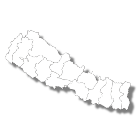 Nepal country map iconのイラスト素材