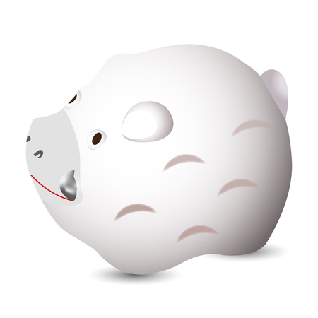 boar New Year card Cute iconのイラスト素材