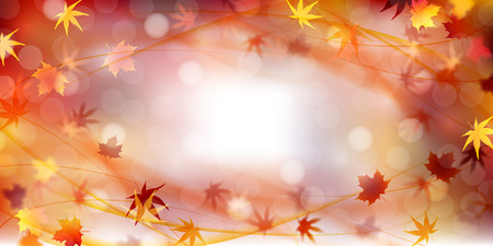 Autumn leaves Maple autumn backgroundのイラスト素材
