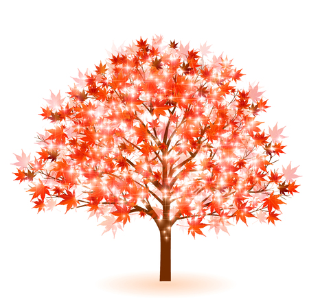 Autumn leaves Maple autumn iconのイラスト素材
