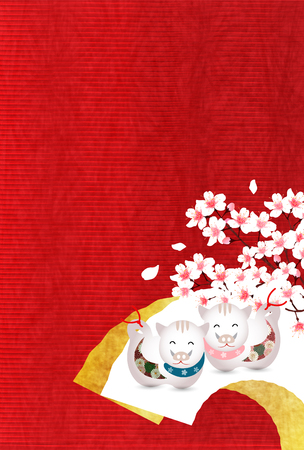 boar New Year card Japanese paper backgroundのイラスト素材