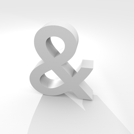 Symbol White Three-dimensional iconの写真素材