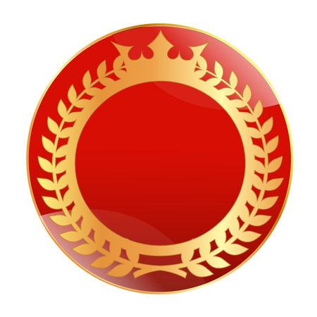 Crown medal Laurel iconのイラスト素材