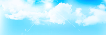 Sky cloud landscape backgroundのイラスト素材