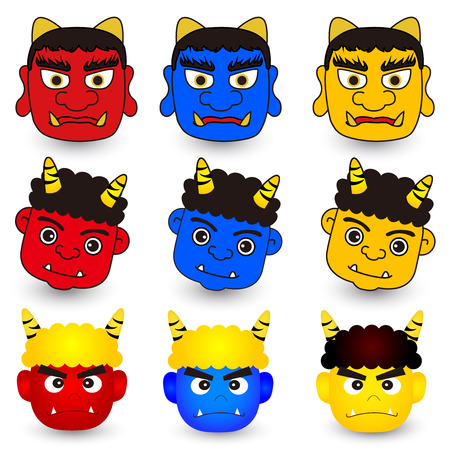 Setsubun Bean Demon iconのイラスト素材
