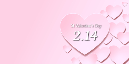 Valentine Heart Winter Backgroundのイラスト素材