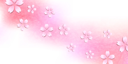 Cherry Blossom spring flower backgroundのイラスト素材