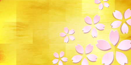 Cherry Blossom spring flower backgroundのイラスト素材