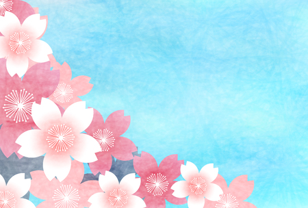 Cherry Blossom spring flower backgroundのイラスト素材