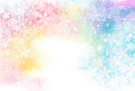 Cherry Blossom spring flower backgroundのイラスト素材