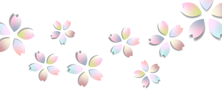 Cherry Blossom spring flower backgroundのイラスト素材
