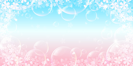 Cherry Blossom spring flower backgroundのイラスト素材