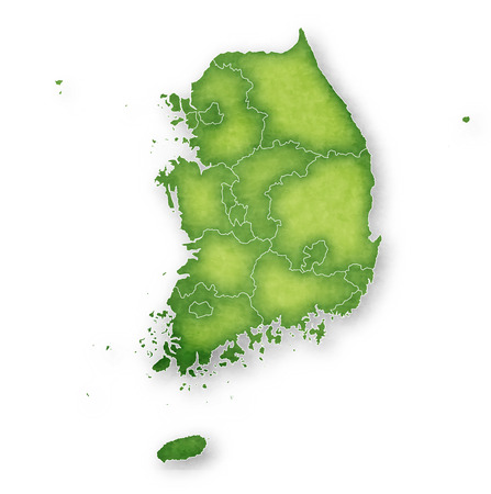Korea Map Frame Iconのイラスト素材