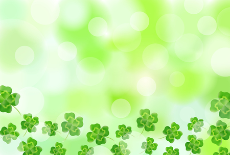 Fresh green clover green backgroundのイラスト素材