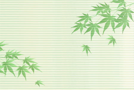 Fresh green leaves green backgroundのイラスト素材