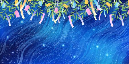 Tanabata Milky Way Ornament Backgroundのイラスト素材