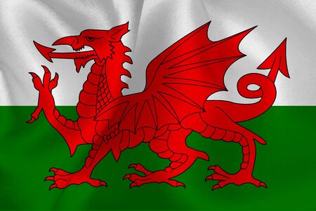 Wales flag grand backgroundのイラスト素材