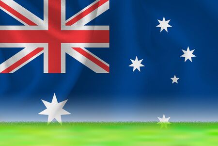 Australia flag grand backgroundのイラスト素材
