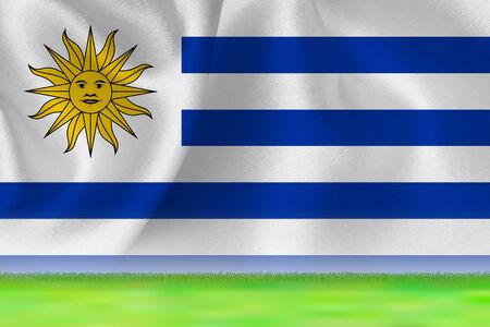 Uruguay flag grand backgroundのイラスト素材