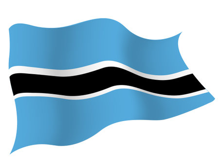 Country flag icon Botswanaのイラスト素材