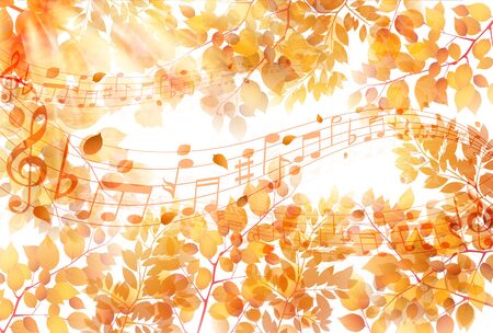 Autumn leaves autumn leaves backgroundのイラスト素材