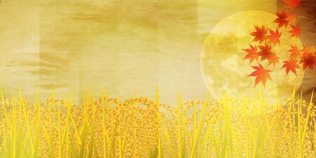 Rice rice autumn backgroundのイラスト素材