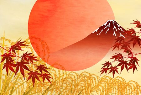 Autumn leaves maple autumn backgroundのイラスト素材