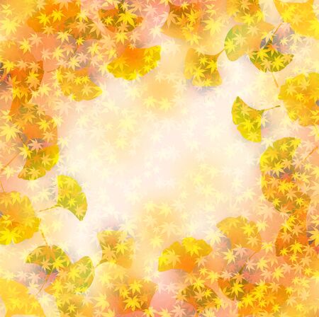 Autumn leaves maple autumn backgroundのイラスト素材