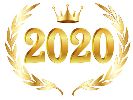 New year crown frame icon