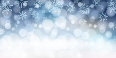 Snow Christmas Winter sky backgroundのイラスト素材