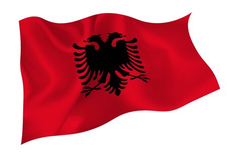 Albania national flag iconのイラスト素材