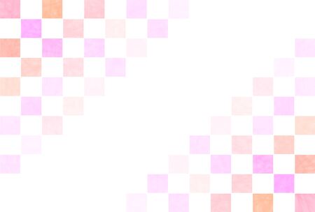 Spring check japanese paper backgroundのイラスト素材
