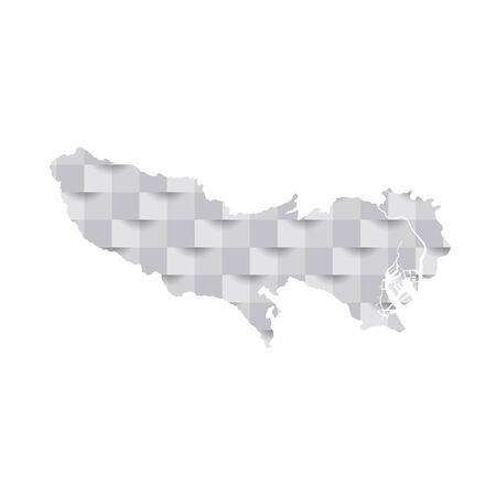 Tokyo Japan Map Square iconのイラスト素材