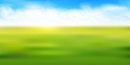 Sky meadow landscape green backgroundのイラスト素材