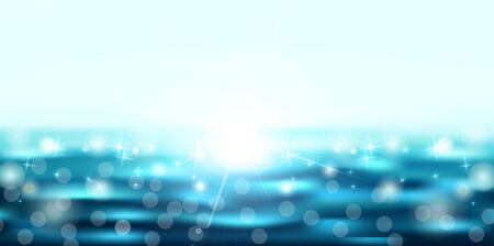 Sea wave sky light backgroundのイラスト素材