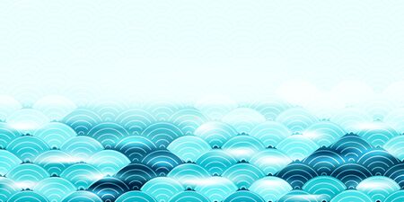 Sea wave sky light backgroundのイラスト素材