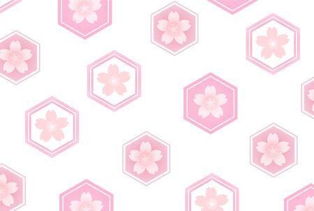 Cherry blossom Spring flowers backgroundのイラスト素材