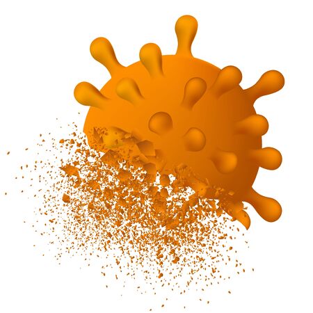 Corona virus destruction fungus iconのイラスト素材
