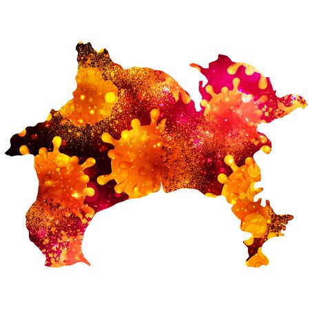 Repel Kanagawa Corona Virus Japanのイラスト素材