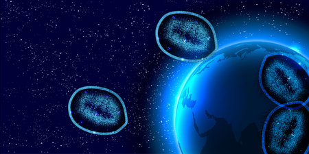 Corona virus world spread background