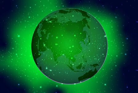 Earth space world sky backgroundのイラスト素材