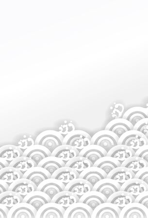 Sea wave Summer greeting card backgroundのイラスト素材