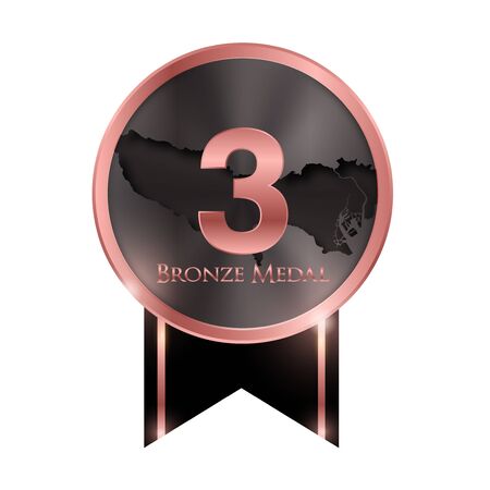 Medal Tokyo ribbon circle iconのイラスト素材