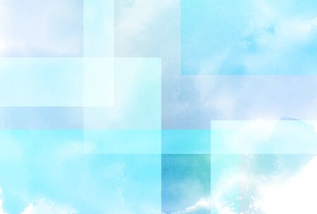 Watercolor Japanese paper square backgroundのイラスト素材