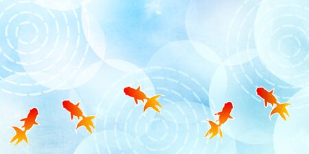 Sea watercolor  summer greeting backgroundのイラスト素材