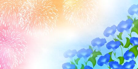 Sea watercolor  summer greeting backgroundのイラスト素材