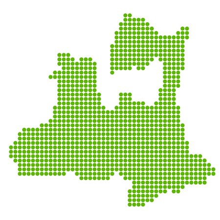 Aomori Map circle polka dot iconのイラスト素材