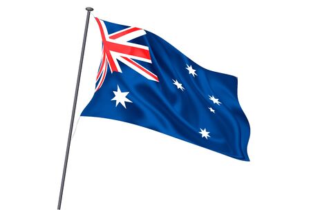 Australia National flag pole iconのイラスト素材