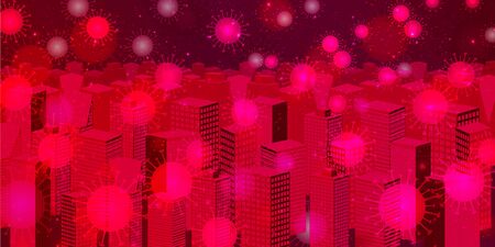 Corona virus fashion world backgroundのイラスト素材